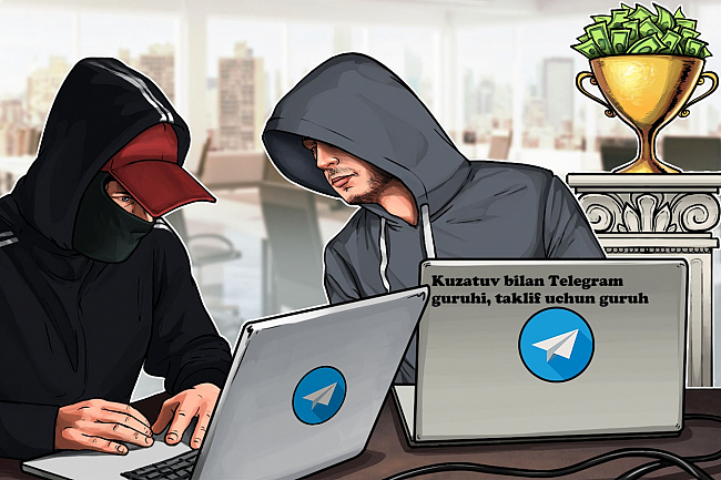 Kuzatuvga ega Telegram guruhi, taklif qilish uchun guruh
