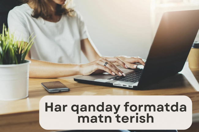 Har qanday formatdan matn terish