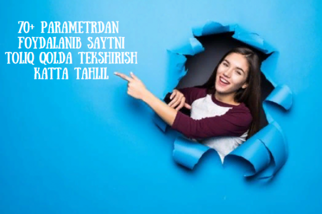 70+ parametrdan foydalanib saytni toliq qolda tekshirish Katta tahlil