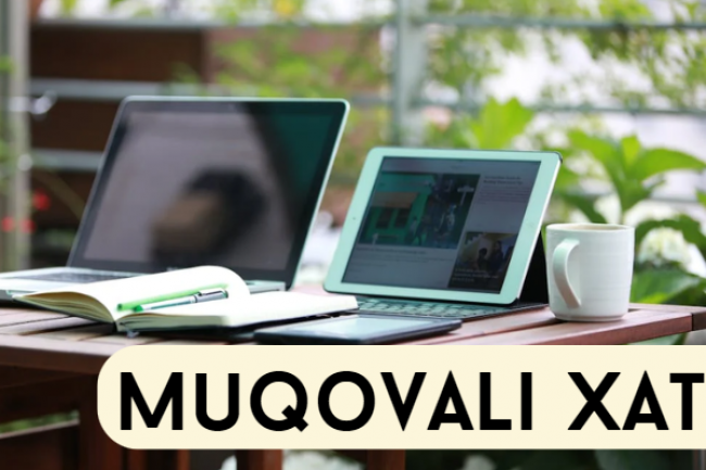 Rezyume uchun muqovali xat