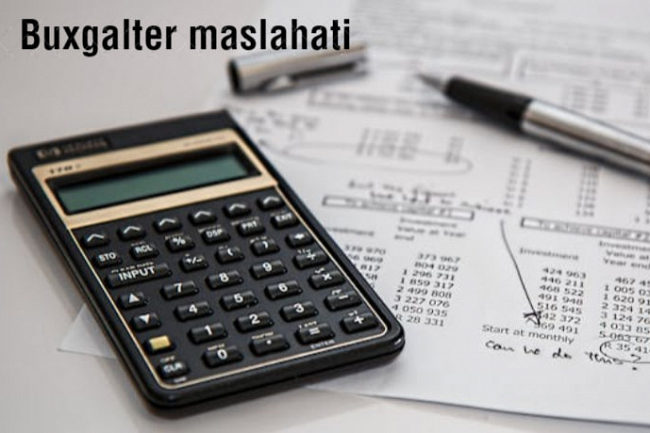 Buxgalteriya masalalari boyicha maslahat beraman