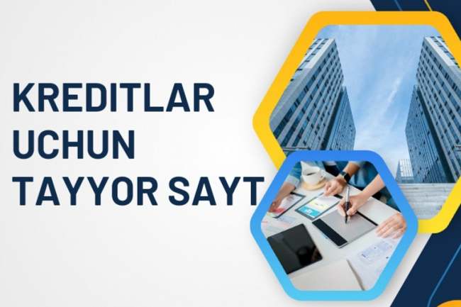 Sizga kreditlar berish uchun tayyor sayt, javob beradigan + bonus