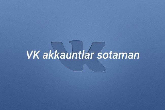 VK da akkaunt sotish