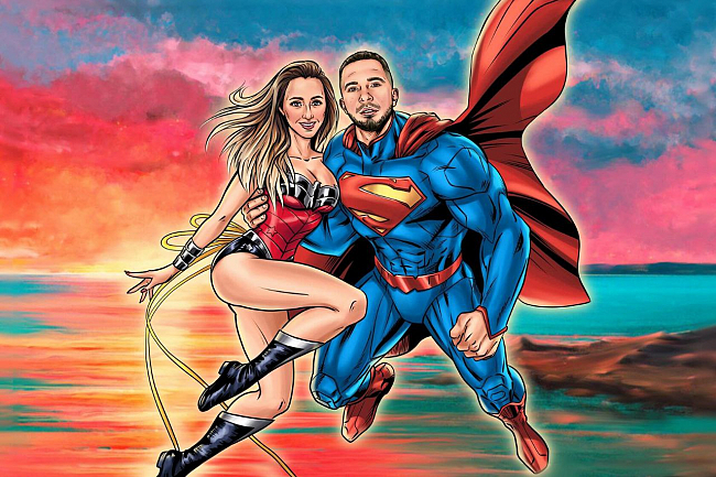 Komiks uslubida portret