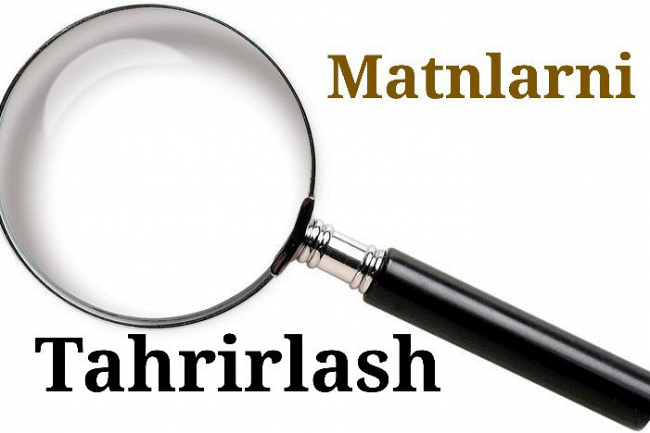 Matnlarni tahrirlash