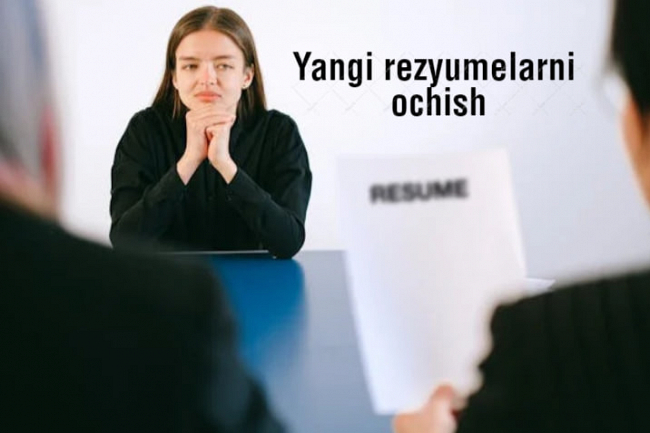 Yangi rezyumelarni ochish