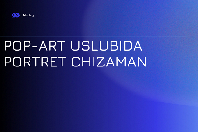 Pop-art uslubida portret chizaman