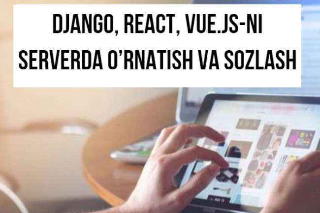 Django, React, Vue.js-ni serverda ornatish va sozlash