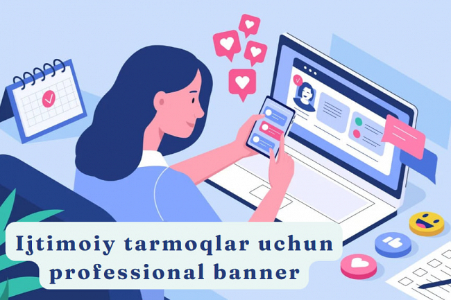 Ijtimoiy tarmoqlar uchun professional darajada banner tayyorlayman