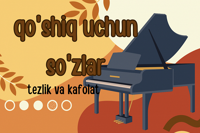 Qoshiq uchun matn yozish