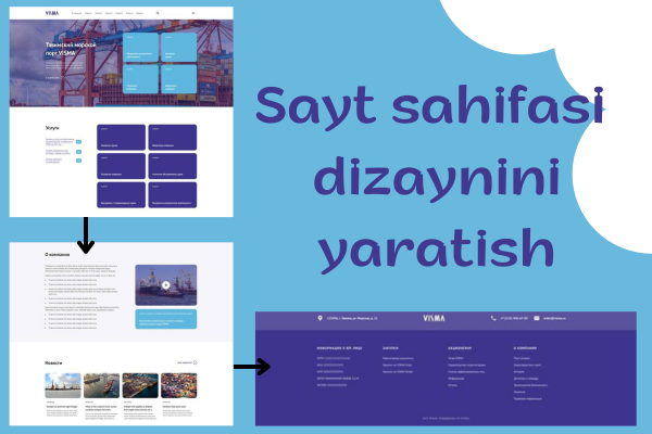 Sayt sahifasi dizaynini yaratish