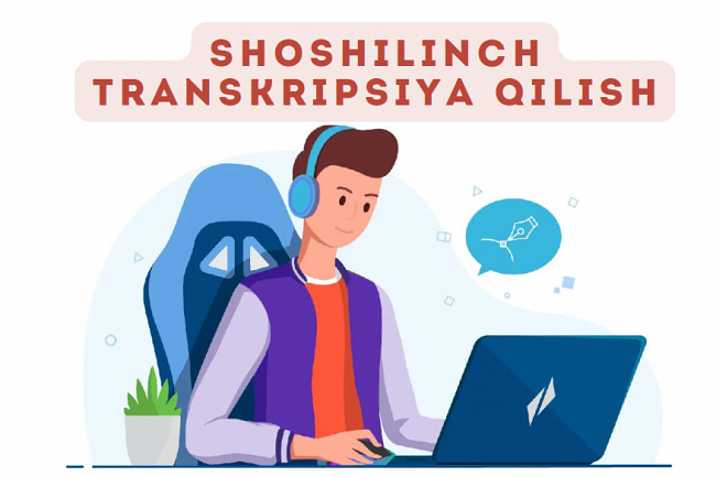 Audio va video yozuvlarni matnga shoshilinch transkripsiya qilish