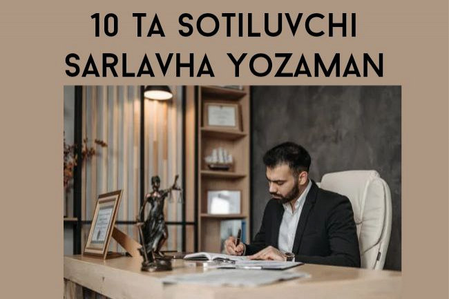 10ta sotiladigan va jozibador sarlavha yaratish