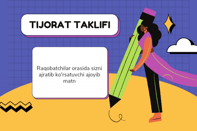 Sifatli tijorat taklifi matnini yozib berish