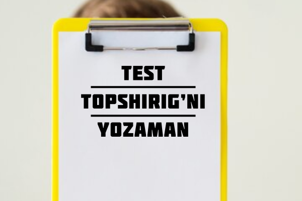 Nomzodga test topshirigini yozaman