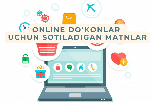 Onlayn dokonlarning bolimlari va toifalari uchun sotiladigan matnlar