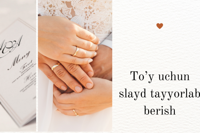 Toy uchun chiroyli slayd-shou qilib beraman