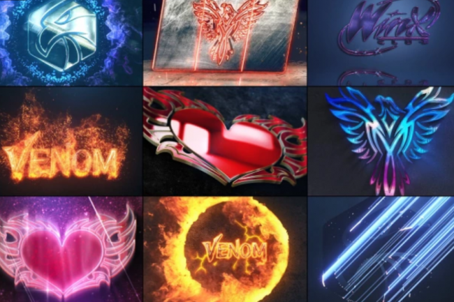 10 ta logotip kirishini animatsiyasini