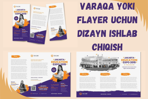 Varaqa yoki flayer uchun dizayn ishlab chiqish