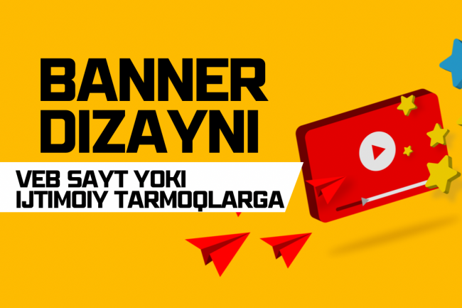 Veb sayt yoki ijtimoiy tarmoqlar uchun baner&nbsp;
