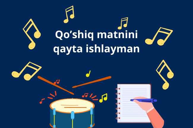 Har qanday qoshiq matnini qayta ishlash
