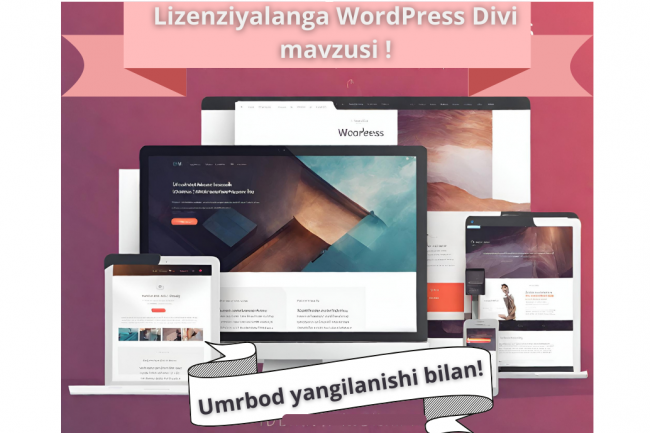 Litsenziyalangan WordPress Divi mavzusini ornatish