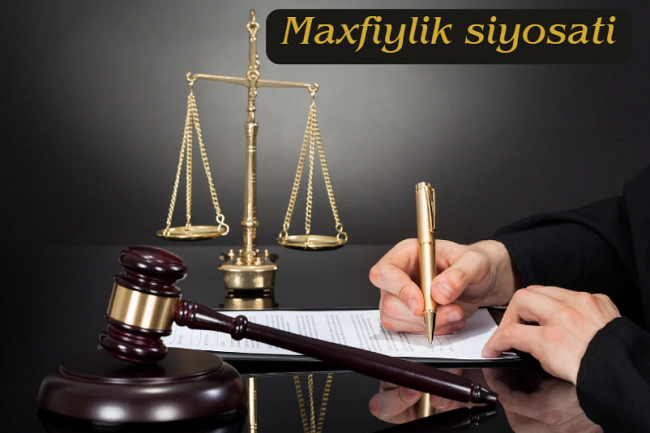 Maxfiylik siyosatini, shaxsiy malumotni qayta ishlashga rozilik 