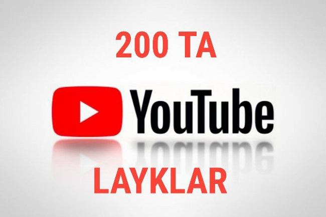 YouTube uchun 200 ta layk