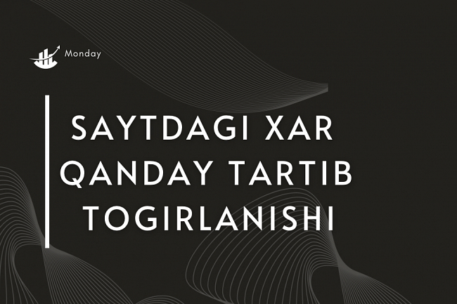 Saytdagi har qanday tartib togirlanishi