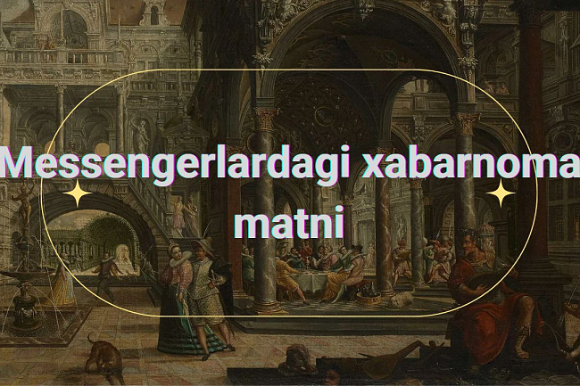 Messenjerlardagi xabarnoma matni taklif bilan elektron pochta orqali
