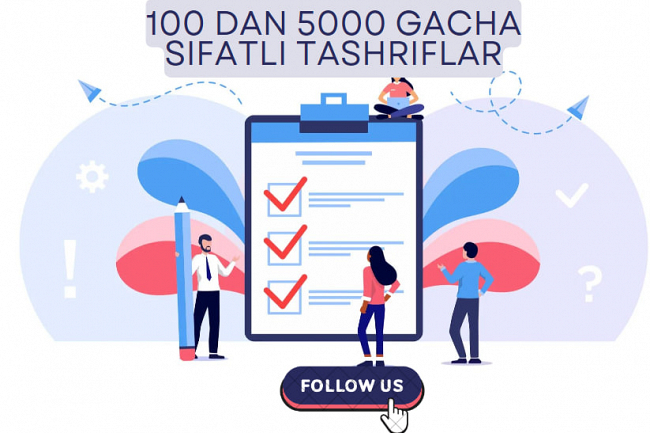 Butun oyni tanlash uchun kuniga 100 dan 5000 gacha sifatli tashriflar