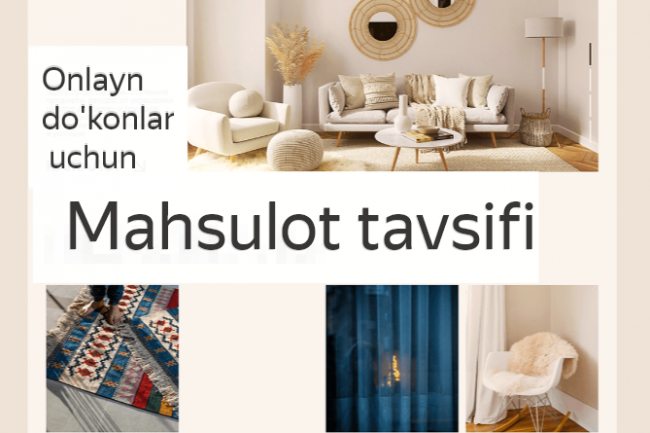 Onlayn dokonlar uchun 10 ta mahsulot tavsifi