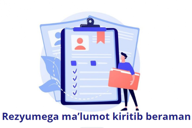 Rezyumega aloqa malumotlarimni kiritib beraman