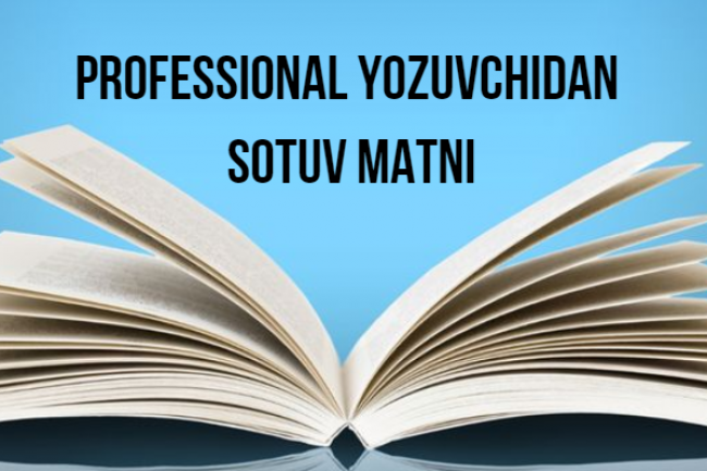 Professional yozuvchidan sotuv matni