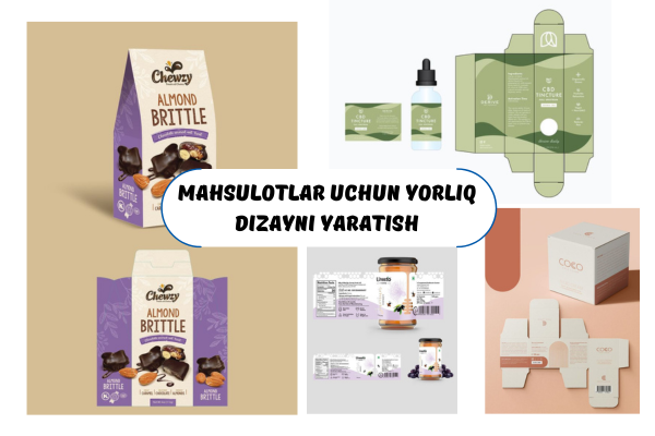 Sizning mahsulotlaringiz uchun yorliq dizayni yarataman