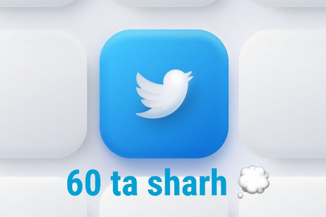 Twitter uchun 60 ta sharh
