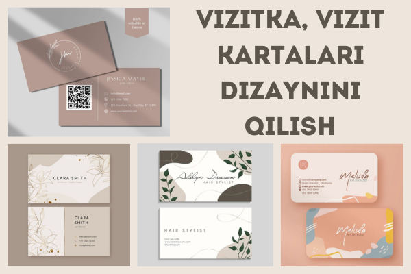 Vizitka, vizit kartalari dizaynini qilish