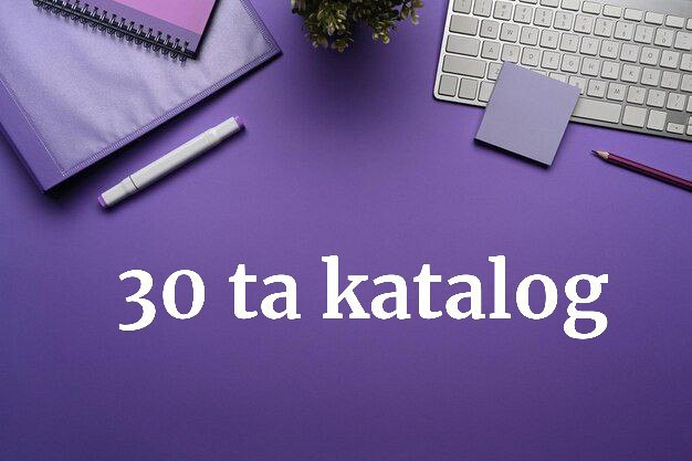 Kompaniyani 30 ta katalogga qoshaman
