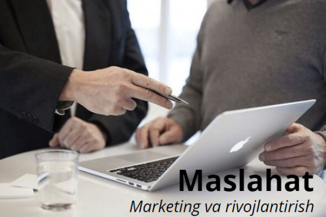 Marketing va rivojlantirish boyicha maslahat