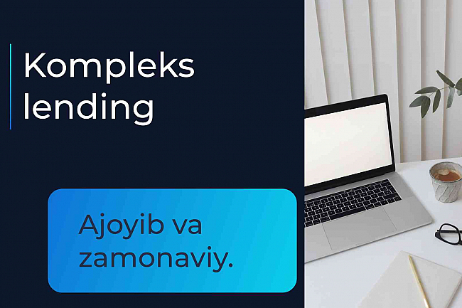 Kompleks lending sahifasi, ajoyib va zamonaviy dizayn.
