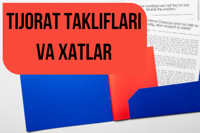 Har qanday mavzu boyicha tijorat takliflari va xatlarni yozish