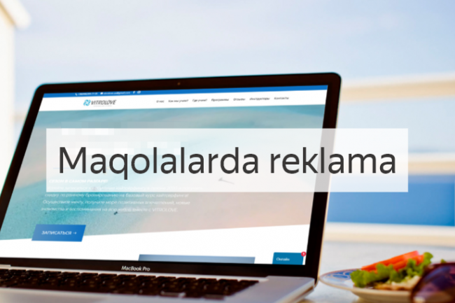 Janoblar va xonimlar, siz uchun maqolalarda reklama bor