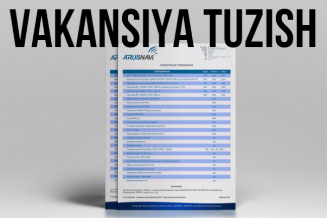 Vakansiya tuzib va yozib beraman