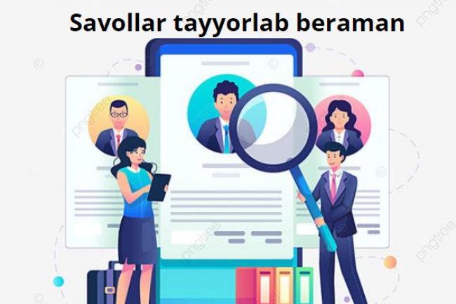 Suhbat uchun savollar tayyorlab beraman