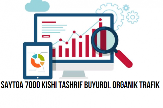 Saytga 7000 kishi tashrif buyurdi. Organik trafik
