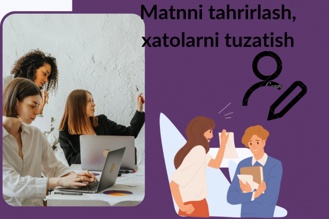 Matnni tahrirlash, xatolarni tuzatish