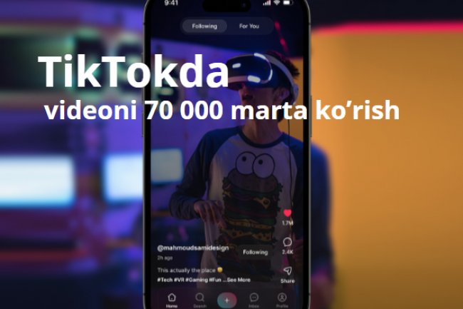 TikTokdagi odamlar tomonidan videoni 70 000 marta korish