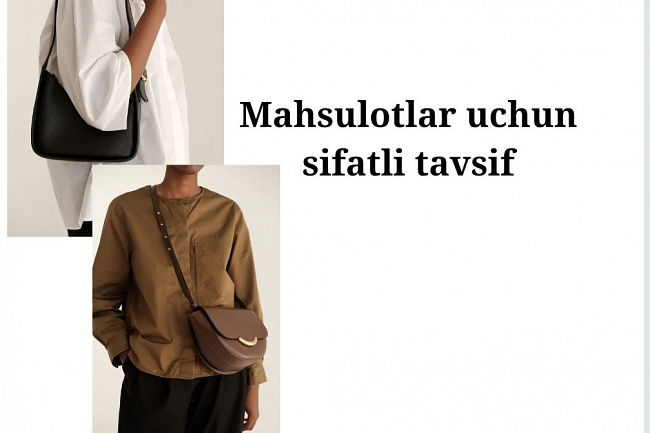 Men mahsulotingizning yuqori sifatli tavsifini yozaman
