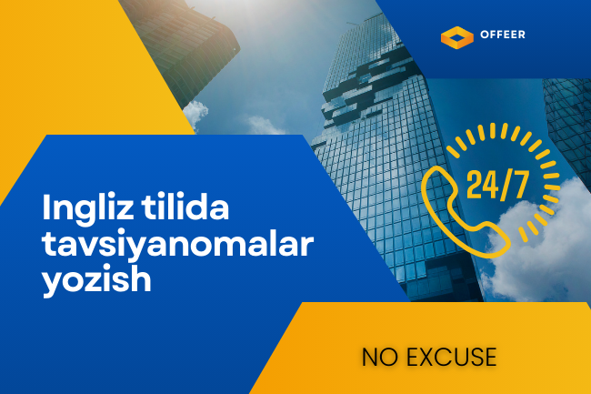 Ingliz tilida tavsiyanoma yozish