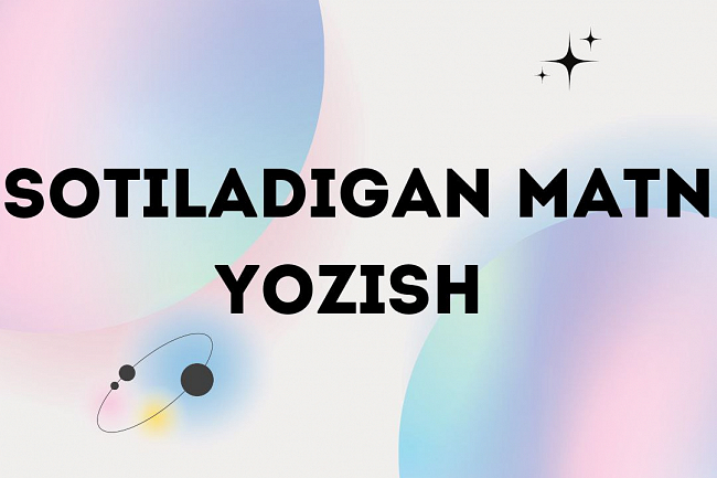 Men sotiladigan matn yozaman